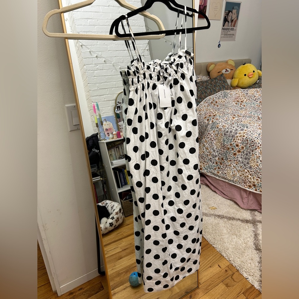 O.P.T Polka Dot Midi Dress